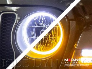 Jeep Wrangler JL HD LED Halos - Switchback Cool White & Amber - Pair